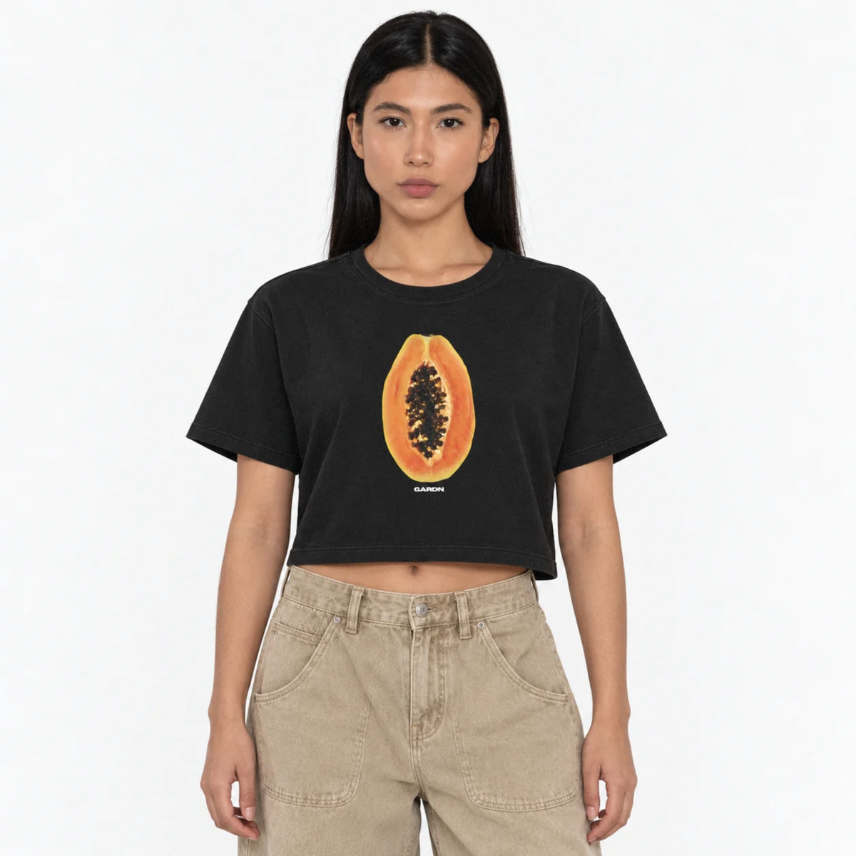 Camiseta Cropped - Papaya